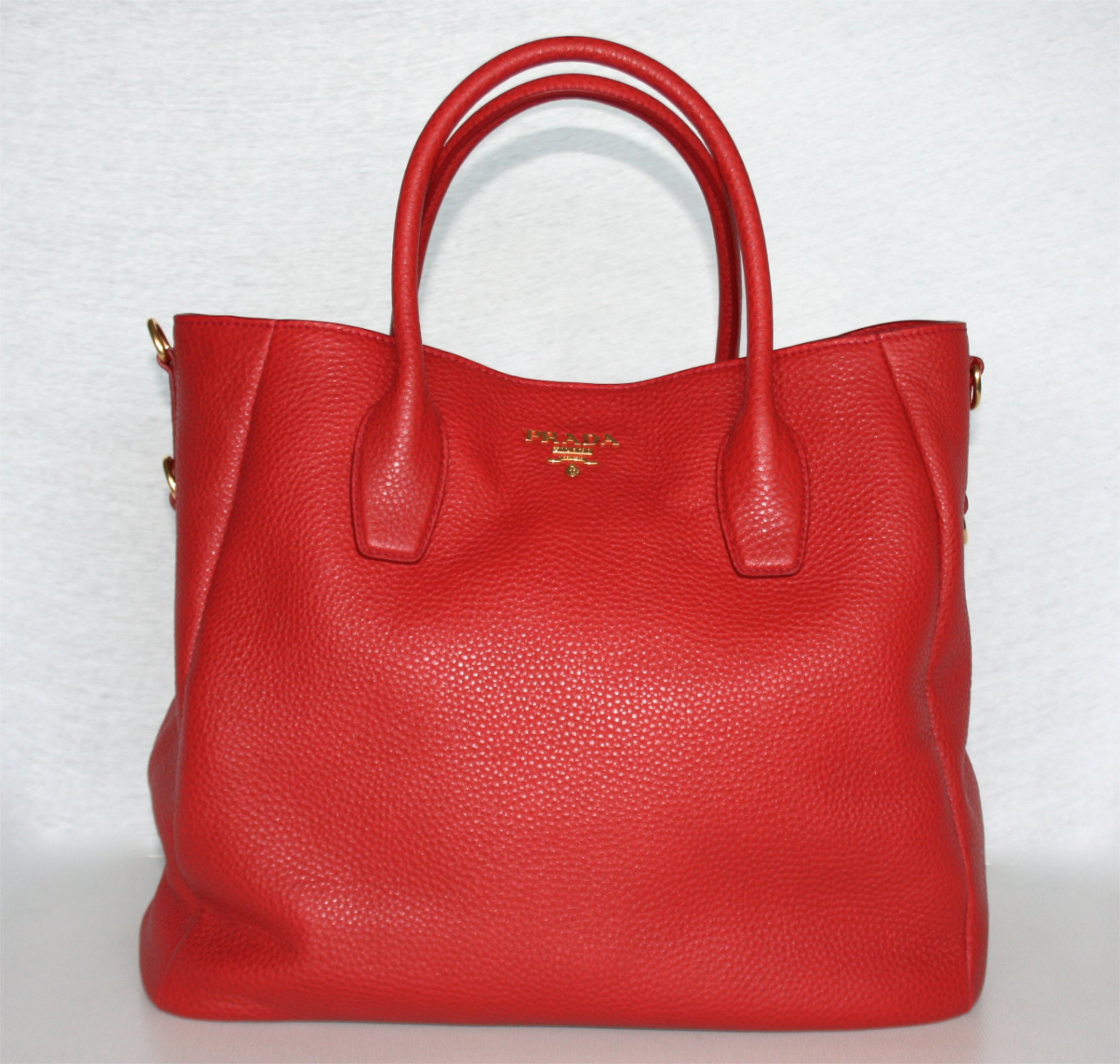 PRADA LUXUS HANDTASCHE TASCHE PURSE HANDBAG BAG NEU NEW BN2537 ROSSO ...